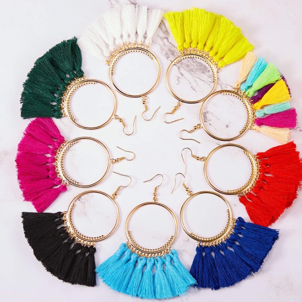 Dark Blue Fashion Tassel Earrings **FREE WITH PURCHASE**